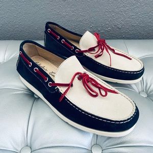 Paolo Iantorno Suede Leather Boat Shoe Loafers NEW